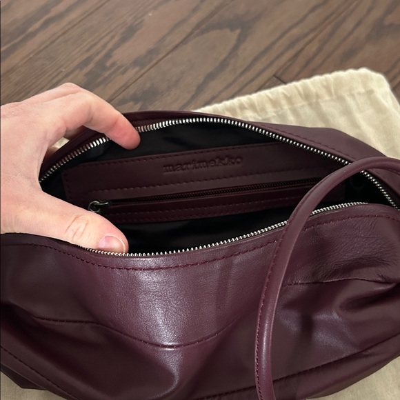 Marimekko wine red Leather KARLA Crossbody Bag - Picture 6 of 6